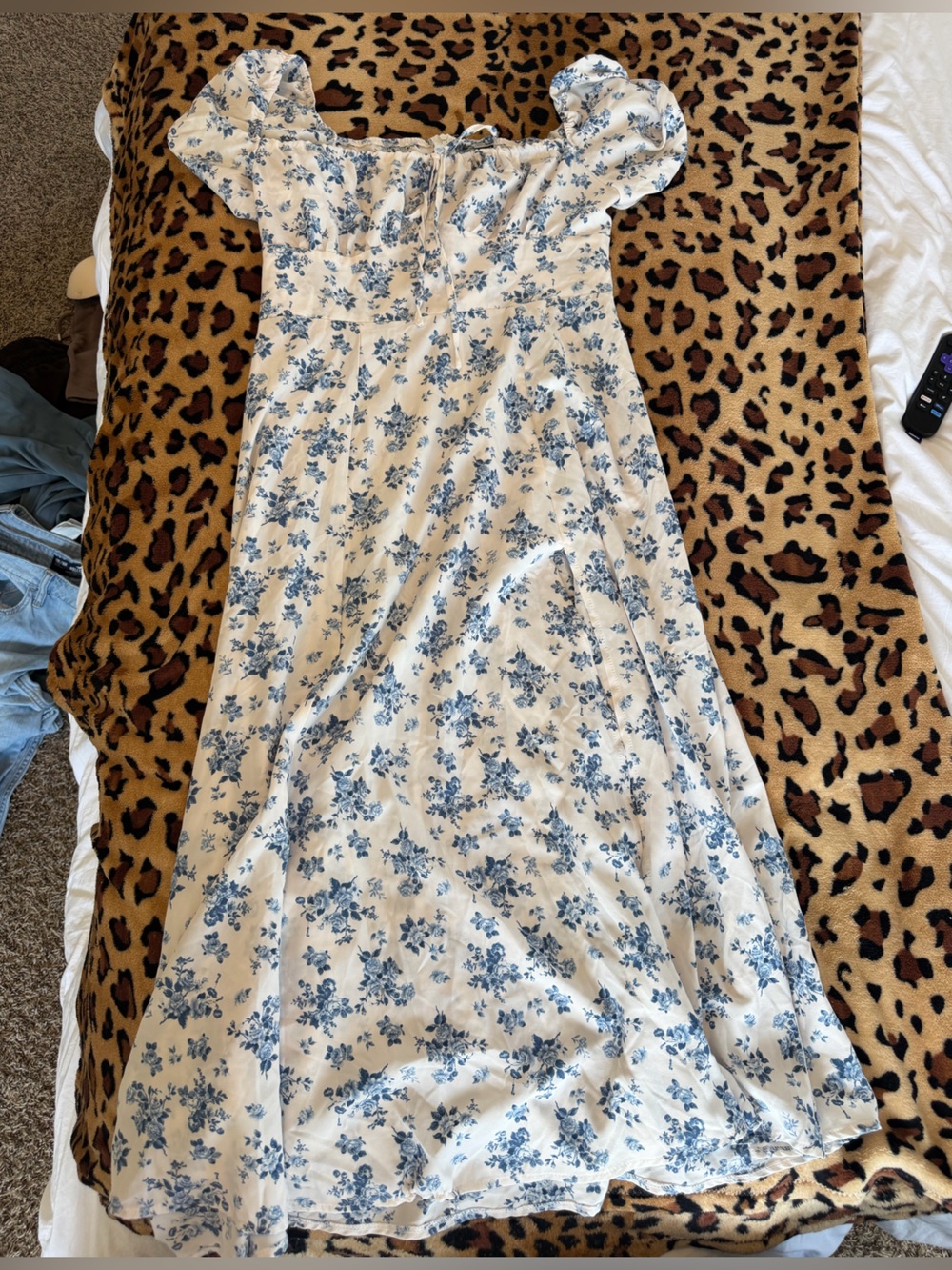 Lioness White and Blue Floral Dress